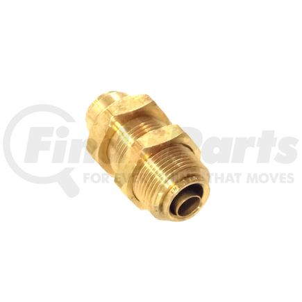 87111 by TECTRAN - Air Brake Air Line Union - Brass, 1/2 in. Tube Size, Push-Lock, Bulkhead