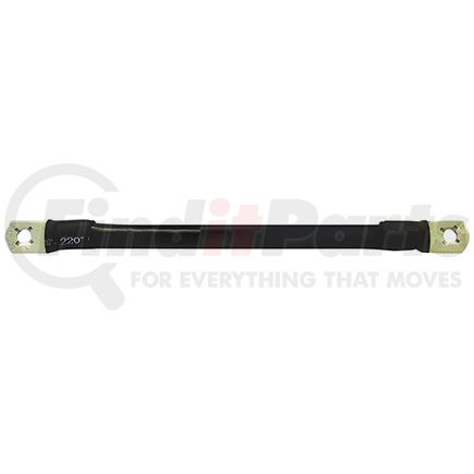 34372 by TECTRAN - Battery Cable - 8 in., 2/0 Gauge, Black, Top Stud to Top Stud, Premium