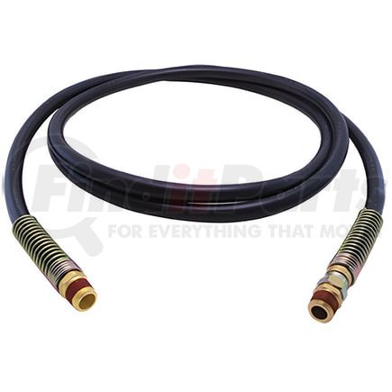 22030 by TECTRAN - 3/8" Black Air Brake Line Jumper Hose, 12 ft., with Spring Guards, with Flex Grip Handles