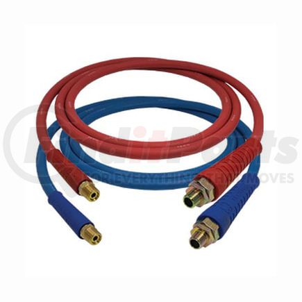 13B135201 by TECTRAN - 3/8" Air Brake Blue Jumper Hose with FLEXGrip-HD Handles, 1/2" LifeSwivel Fittings, 13.5 ft