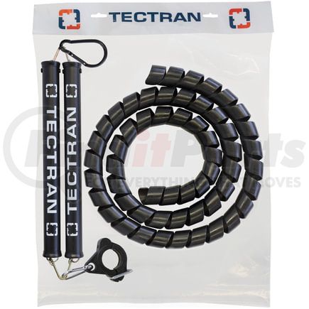 PT135BTC by TECTRAN - Spiral Wrap - 9.5 ft., Black, 13.5 ft., Connection Line, Premium Pro-Tec