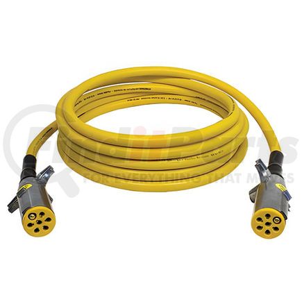 7AEB135EW by TECTRAN - Trailer Power Cable - 13.5 ft., 7-Way, Straight, Auxiliary, Yellow, with WeatherSeal