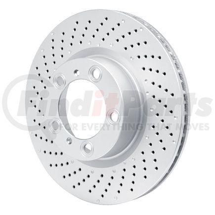 624-02051D by DYNAMIC FRICTION COMPANY - GEOSPEC Coated Rotor - Drilled