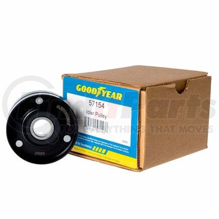 57154 by GOODYEAR BELTS - Accessory Drive Belt Idler Pulley - FEAD Pulley, 2.75 in. Outside Diameter, Steel