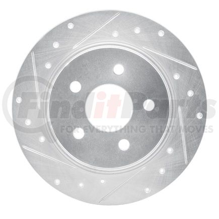 631-52003L by DYNAMIC FRICTION COMPANY - Brake Rotor - Drilled and Slotted - Silver