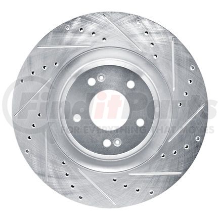 63103061R by DYNAMIC FRICTION COMPANY - Brake Rotor - Drilled and Slotted - Silver