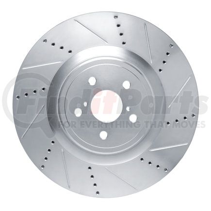 63175037D by DYNAMIC FRICTION COMPANY - Brake Rotor - Drilled and Slotted - Silver