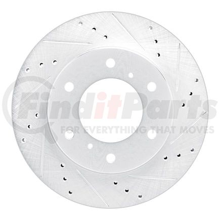 63192047R by DYNAMIC FRICTION COMPANY - Brake Rotor - Drilled and Slotted - Silver