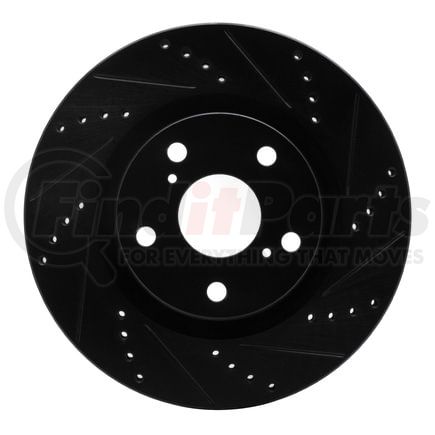 633-03051R by DYNAMIC FRICTION COMPANY - Brake Rotor - Drilled and Slotted - Black