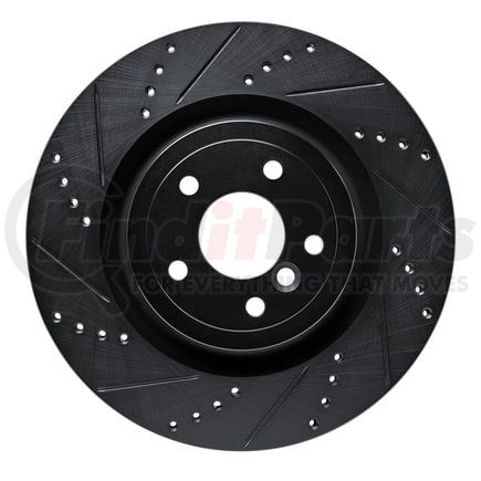 633-20035L by DYNAMIC FRICTION COMPANY - Brake Rotor - Drilled and Slotted - Black