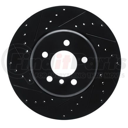 633-31106L by DYNAMIC FRICTION COMPANY - Brake Rotor - Drilled and Slotted - Black