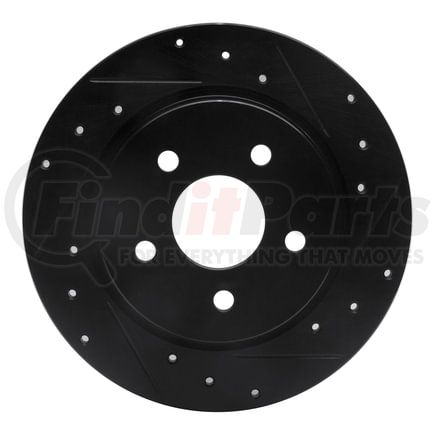 633-31136R by DYNAMIC FRICTION COMPANY - Brake Rotor - Drilled and Slotted - Black