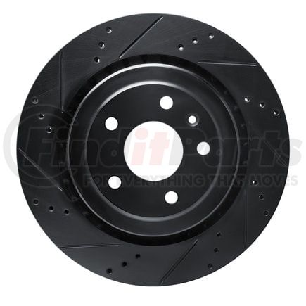 633-47047L by DYNAMIC FRICTION COMPANY - Brake Rotor - Drilled and Slotted - Black