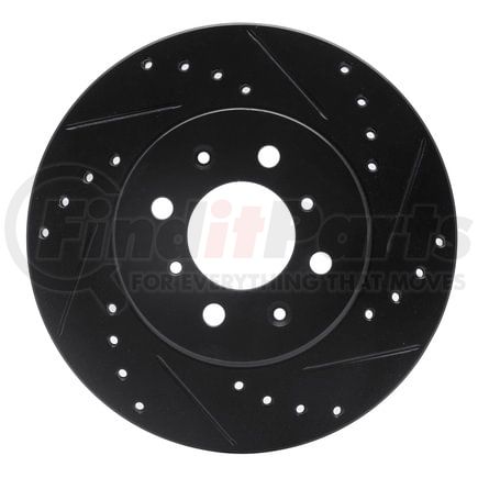 633-59038R by DYNAMIC FRICTION COMPANY - Brake Rotor - Drilled and Slotted - Black