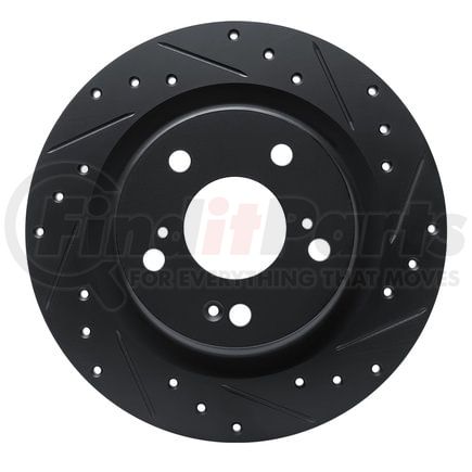 633-59067R by DYNAMIC FRICTION COMPANY - Brake Rotor - Drilled and Slotted - Black