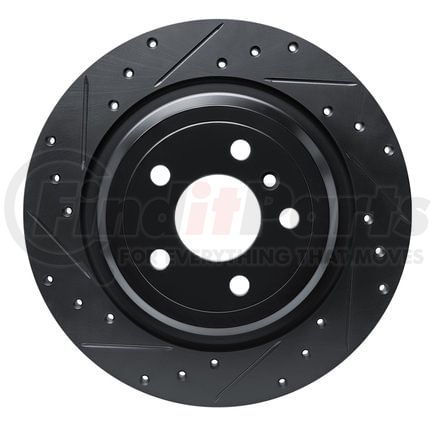 633-63143L by DYNAMIC FRICTION COMPANY - Brake Rotor - Drilled and Slotted - Black