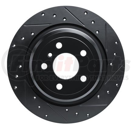 633-63143R by DYNAMIC FRICTION COMPANY - Brake Rotor - Drilled and Slotted - Black