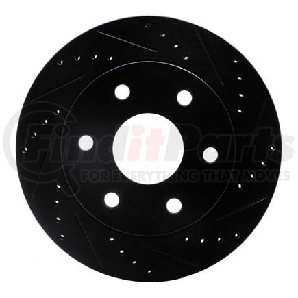 633-67091R by DYNAMIC FRICTION COMPANY - Brake Rotor - Drilled and Slotted - Black