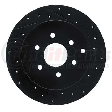 633-67093R by DYNAMIC FRICTION COMPANY - Brake Rotor - Drilled and Slotted - Black