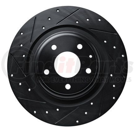 633-80077L by DYNAMIC FRICTION COMPANY - Brake Rotor - Drilled and Slotted - Black