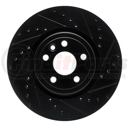 63320038R by DYNAMIC FRICTION COMPANY - Brake Rotor - Drilled and Slotted - Black