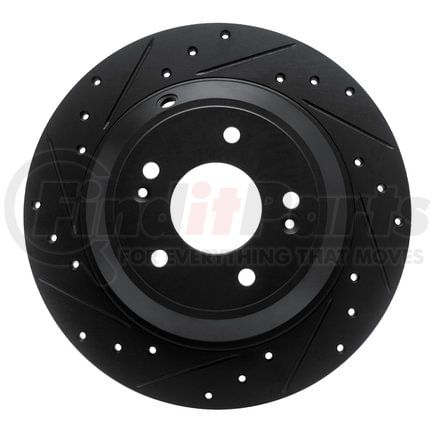 63321041L by DYNAMIC FRICTION COMPANY - Brake Rotor - Drilled and Slotted - Black