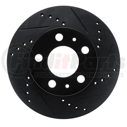 63327005R by DYNAMIC FRICTION COMPANY - Brake Rotor - Drilled and Slotted - Black