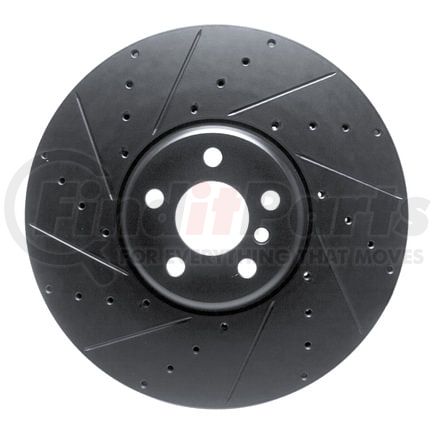63331132D by DYNAMIC FRICTION COMPANY - Brake Rotor - Drilled and Slotted - Black