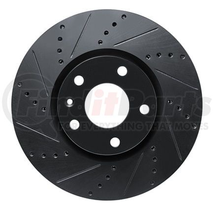 63347050L by DYNAMIC FRICTION COMPANY - Brake Rotor - Drilled and Slotted - Black