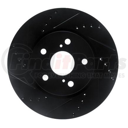 63376153L by DYNAMIC FRICTION COMPANY - Brake Rotor - Drilled and Slotted - Black