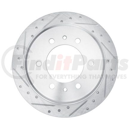 631-63174L by DYNAMIC FRICTION COMPANY - Brake Rotor - Drilled and Slotted - Silver