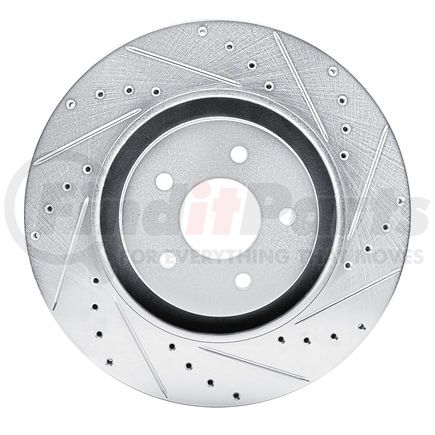 631-72070R by DYNAMIC FRICTION COMPANY - Brake Rotor - Drilled and Slotted - Silver