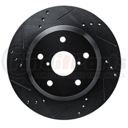 633-13046L by DYNAMIC FRICTION COMPANY - Brake Rotor - Drilled and Slotted - Black