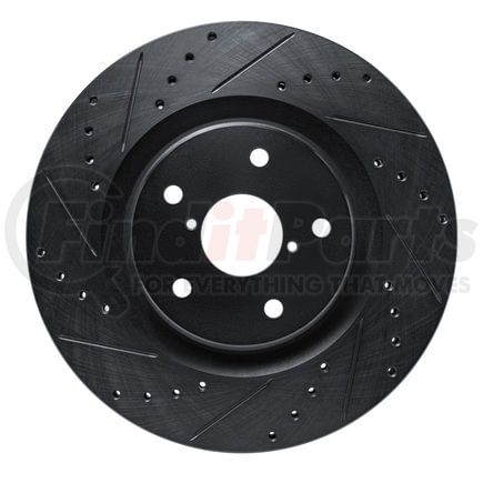 633-13049L by DYNAMIC FRICTION COMPANY - Brake Rotor - Drilled and Slotted - Black