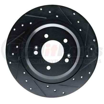 633-21049R by DYNAMIC FRICTION COMPANY - Brake Rotor - Drilled and Slotted - Black