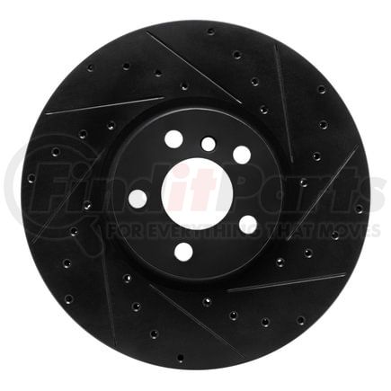 633-32020R by DYNAMIC FRICTION COMPANY - Brake Rotor - Drilled and Slotted - Black