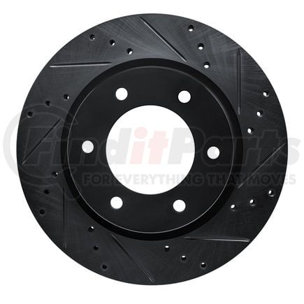 633-54275R by DYNAMIC FRICTION COMPANY - Brake Rotor - Drilled and Slotted - Black