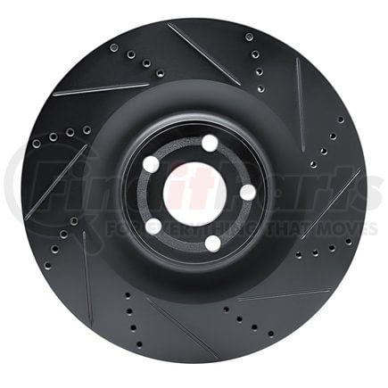 633-54295R by DYNAMIC FRICTION COMPANY - Brake Rotor - Drilled and Slotted - Black