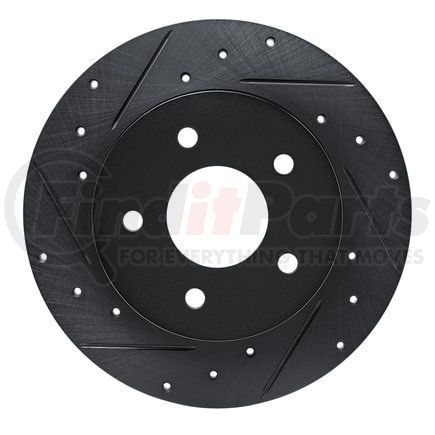 633-67113L by DYNAMIC FRICTION COMPANY - Brake Rotor - Drilled and Slotted - Black