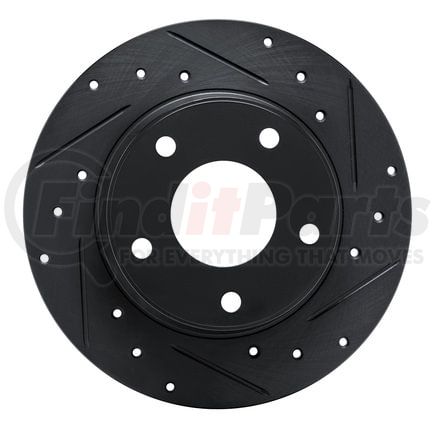 633-67115R by DYNAMIC FRICTION COMPANY - Brake Rotor - Drilled and Slotted - Black