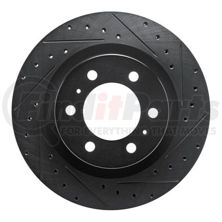 633-76162R by DYNAMIC FRICTION COMPANY - Brake Rotor - Drilled and Slotted - Black