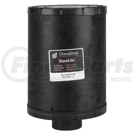 D065008 by DONALDSON - Air Filter - 9.00 in. body length, Primary Type, Round Style, Cellulose Media Type