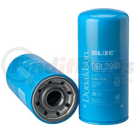 DBL3998 by DONALDSON - Blue Engine Oil Filter - 10.24 in., Full-Flow Type, Spin-On Style, Synteq Media Type