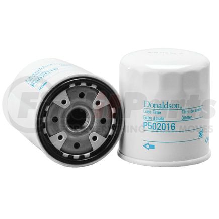 P502016 by DONALDSON - Engine Oil Filter - 3.33 in., Full-Flow Type, Spin-On Style, Cellulose Media Type, with Bypass Valve