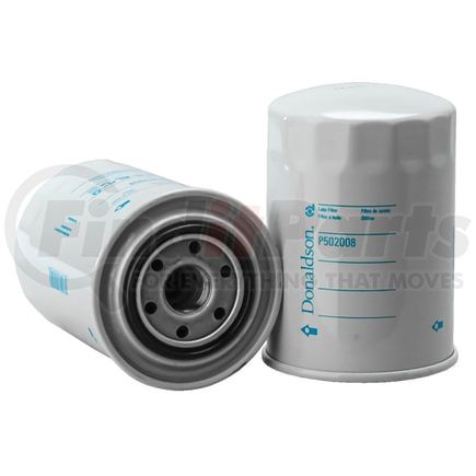 P502008 by DONALDSON - Engine Oil Filter - 5.91 in., Combination Type, Spin-On Style, Cellulose Media Type, with Bypass Valve