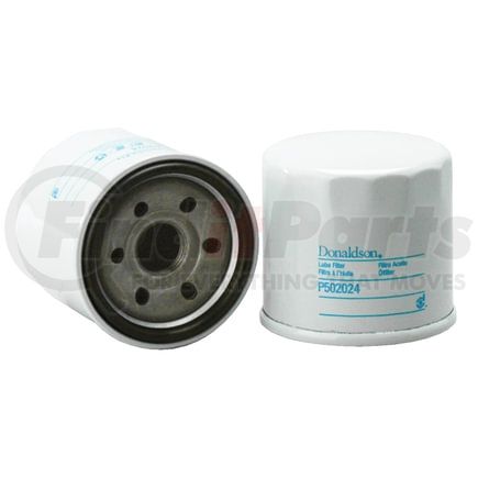 P502024 by DONALDSON - Engine Oil Filter - 2.56 in., Full-Flow Type, Spin-On Style, Cellulose Media Type, with Bypass Valve