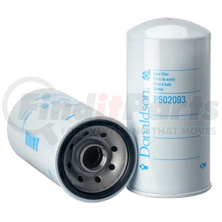 P502093 by DONALDSON - Engine Oil Filter - 8.78 in., Combination Type, Spin-On Style, Cellulose Media Type, with Bypass Valve