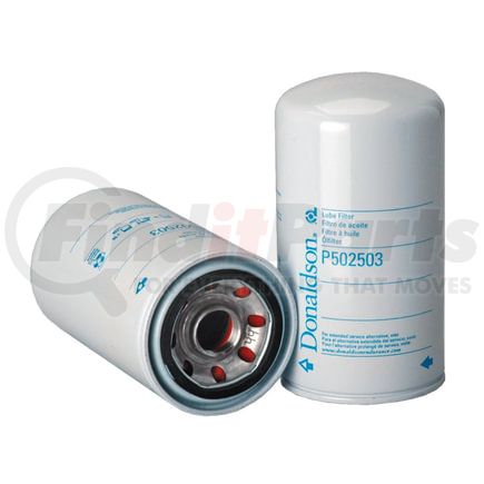 P502503 by DONALDSON - Engine Oil Filter - 6.50 in., Full-Flow Type, Spin-On Style, Synthetic Media Type, with Bypass Valve