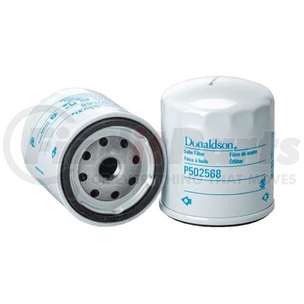 P502568 by DONALDSON - Engine Oil Filter - 3.50 in., Full-Flow Type, Spin-On Style, Cellulose Media Type, with Bypass Valve