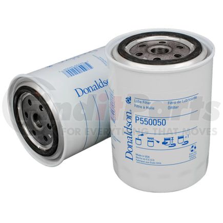 P550050 by DONALDSON - Engine Oil Filter - 5.24 in., Bypass Type, Spin-On Style, Cellulose Media Type